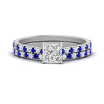 Load image into Gallery viewer, french-pave-princess-cut-petite-sapphire-wedding-ring-set-in-FD9918PRGSABLANGLE3-NL-WG-B1
