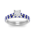 Load image into Gallery viewer, french-pave-princess-cut-petite-sapphire-wedding-ring-set-in-FD9918PRGSABLANGLE3-NL-WG-B1
