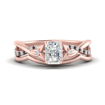 Load image into Gallery viewer, french-pave-radiant-contour-black-diamond-wedding-band-in-rose-gold-FD9986B1RAGBLACK-NL-RG
