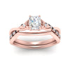 Load image into Gallery viewer, french-pave-radiant-contour-black-diamond-wedding-band-in-rose-gold-FD9986B1RAGBLACK-NL-RG