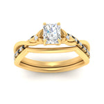 Load image into Gallery viewer, french-pave-radiant-contour-black-diamond-wedding-band-in-yellow-gold-FD9986B1RAGBLACK-NL-YG
