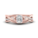 Load image into Gallery viewer, daisy-twisted-radiant-cut-lab-diamond-bridal-ring-set-In-14K-rose-gold-FD9986-FANCY2-NL-RG
