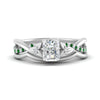 Load image into Gallery viewer, french-pave-radiant-contour-emerald-wedding-band-in-white-gold-FD9986B1RAGEMGR-NL-WG