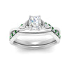 Load image into Gallery viewer, french-pave-radiant-contour-emerald-wedding-band-in-white-gold-FD9986B1RAGEMGR-NL-WG