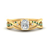 Load image into Gallery viewer, french-pave-radiant-contour-emerald-wedding-band-in-yellow-gold-FD9986B1RAGEMGR-NL-YG