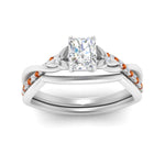 Load image into Gallery viewer, french-pave-radiant-contour-orange-sapphire-wedding-band-in-white-gold-FD9986B1RAGSAOR-NL-WG