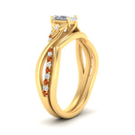 Load image into Gallery viewer, french-pave-radiant-contour-orange-sapphire-wedding-band-in-yellow-gold-FD9986B1RAGSAOR-NL-YG
