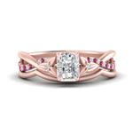 Load image into Gallery viewer, french-pave-radiant-contour-pink-sapphire-wedding-band-in-rose-gold-FD9986B1RAGSADRPI-NL-RG