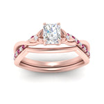 Load image into Gallery viewer, french-pave-radiant-contour-pink-sapphire-wedding-band-in-rose-gold-FD9986B1RAGSADRPI-NL-RG
