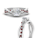 Load image into Gallery viewer, french-pave-radiant-contour-ruby-wedding-band-in-white-gold-FD9986B1RAGRUDR-NL-WG

