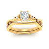 Load image into Gallery viewer, french-pave-radiant-contour-ruby-wedding-band-in-yellow-gold-FD9986B1RAGRUDR-NL-YG