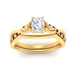 Load image into Gallery viewer, french-pave-radiant-contour-ruby-wedding-band-in-yellow-gold-FD9986B1RAGRUDR-NL-YG
