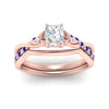 Load image into Gallery viewer, french-pave-radiant-contour-sapphire-wedding-band-in-rose-gold-FD9986B1RAGSABL-NL-RG