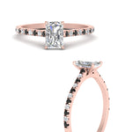 Load image into Gallery viewer, french-pave-radiant-petite-black-diamond-engagement-ring-in-FD9918RARGBLACKANGLE3-NL-RG
