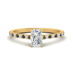 Load image into Gallery viewer, french-pave-radiant-petite-black-diamond-engagement-ring-in-FD9918RARGBLACKANGLE3-NL-YG
