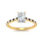 Load image into Gallery viewer, french-pave-radiant-petite-black-diamond-engagement-ring-in-FD9918RARGBLACKANGLE3-NL-YG

