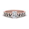 Load image into Gallery viewer, french-pave-radiant-petite-black-diamond-wedding-ring-set-in-FD9918RAGBLACKANGLE3-NL-RG-B1