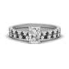 Load image into Gallery viewer, french-pave-radiant-petite-black-diamond-wedding-ring-set-in-FD9918RAGBLACKANGLE3-NL-WG-B1
