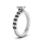 Load image into Gallery viewer, french-pave-radiant-petite-black-diamond-wedding-ring-set-in-FD9918RAGBLACKANGLE3-NL-WG-B1
