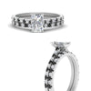 Load image into Gallery viewer, french-pave-radiant-petite-black-diamond-wedding-ring-set-in-FD9918RAGBLACKANGLE3-NL-WG-B1