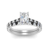 Load image into Gallery viewer, french-pave-radiant-petite-black-diamond-wedding-ring-set-in-FD9918RAGBLACKANGLE3-NL-WG-B1
