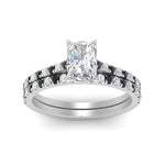 Load image into Gallery viewer, french-pave-radiant-petite-black-diamond-wedding-ring-set-in-FD9918RAGBLACKANGLE3-NL-WG-B1
