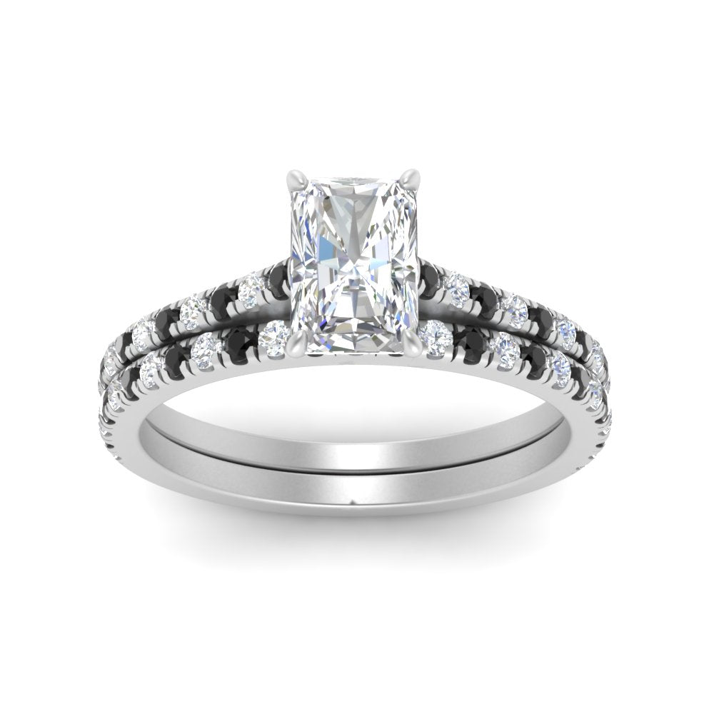 french-pave-radiant-petite-black-diamond-wedding-ring-set-in-FD9918RAGBLACKANGLE3-NL-WG-B1