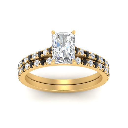 french-pave-radiant-petite-black-diamond-wedding-ring-set-in-FD9918RAGBLACKANGLE3-NL-YG-B1