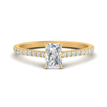 Load image into Gallery viewer, french-pave-radiant-petite-diamond-engagement-ring-in-FD9918RARANGLE3-NL-YG
