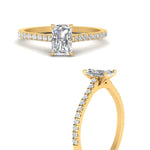 Load image into Gallery viewer, french-pave-radiant-petite-diamond-engagement-ring-in-FD9918RARANGLE3-NL-YG
