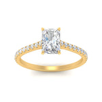 Load image into Gallery viewer, french-pave-radiant-petite-diamond-engagement-ring-in-FD9918RARANGLE3-NL-YG
