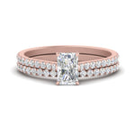 Load image into Gallery viewer, french-pave-radiant-petite-diamond-wedding-ring-set-in-FD9918RAANGLE3-NL-RG-B1
