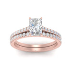 Load image into Gallery viewer, french-pave-radiant-petite-diamond-wedding-ring-set-in-FD9918RAANGLE3-NL-RG-B1
