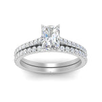 Load image into Gallery viewer, french-pave-radiant-petite-diamond-wedding-ring-set-in-FD9918RAANGLE3-NL-WG-B1
