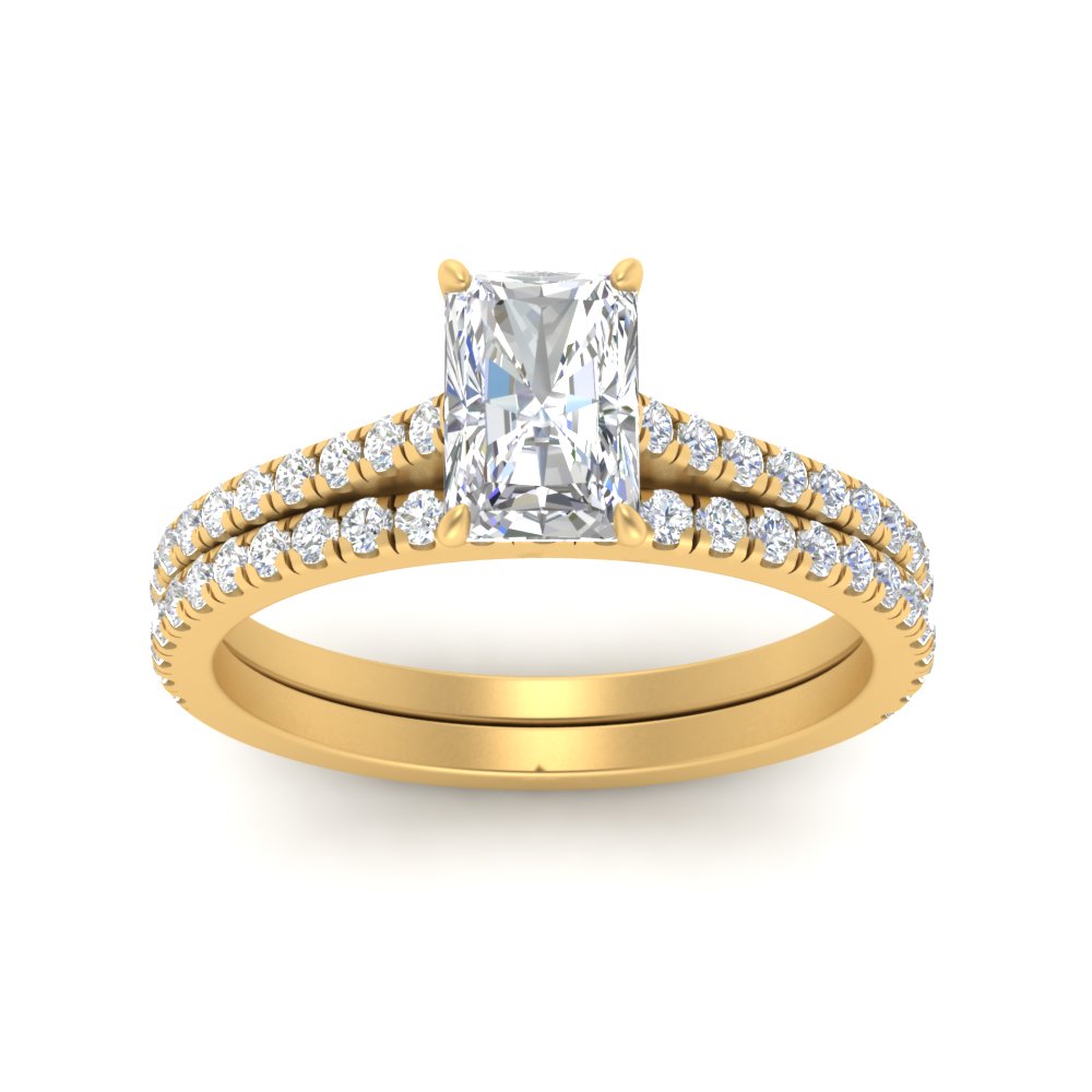 french-pave-radiant-petite-diamond-wedding-ring-set-in-FD9918RAANGLE3-NL-YG-B1