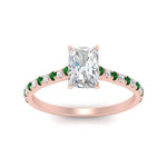 Load image into Gallery viewer, french-pave-radiant-petite-emerald-engagement-ring-in-FD9918RARGEMGRANGLE3-NL-RG
