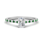 Load image into Gallery viewer, french-pave-radiant-petite-emerald-engagement-ring-in-FD9918RARGEMGRANGLE3-NL-WG
