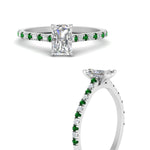 Load image into Gallery viewer, french-pave-radiant-petite-emerald-engagement-ring-in-FD9918RARGEMGRANGLE3-NL-WG
