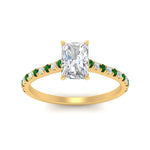 Load image into Gallery viewer, french-pave-radiant-petite-emerald-engagement-ring-in-FD9918RARGEMGRANGLE3-NL-YG
