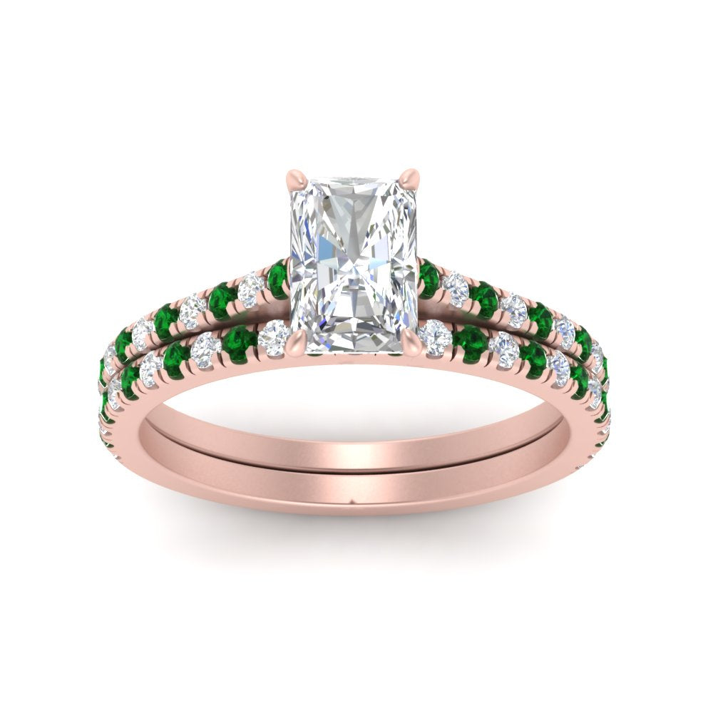 french-pave-radiant-petite-emerald-wedding-ring-set-in-FD9918RAGEMGRANGLE3-NL-RG-B1
