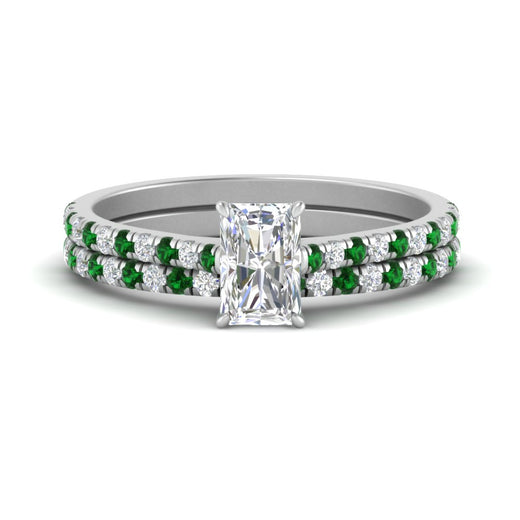 french-pave-radiant-petite-emerald-wedding-ring-set-in-FD9918RAGEMGRANGLE3-NL-WG-B1