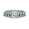 Load image into Gallery viewer, french-pave-radiant-petite-emerald-wedding-ring-set-in-FD9918RAGEMGRANGLE3-NL-WG-B1