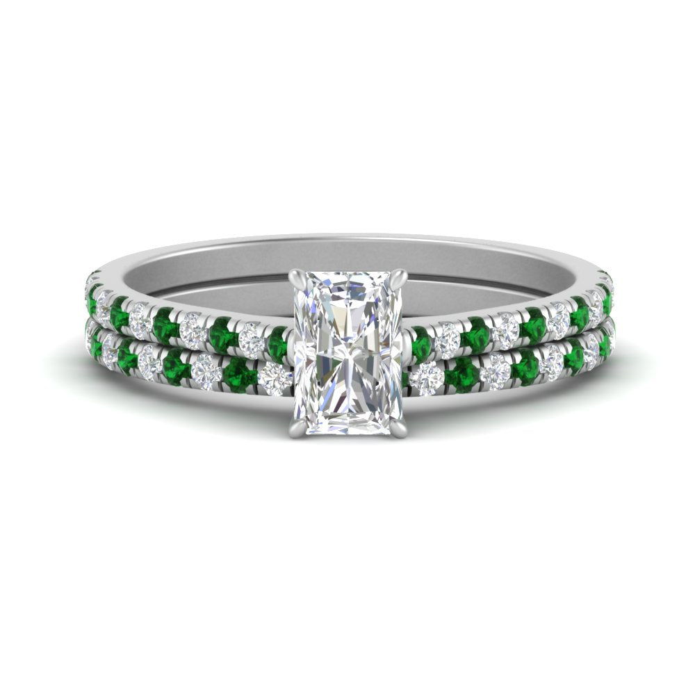 french-pave-radiant-petite-emerald-wedding-ring-set-in-FD9918RAGEMGRANGLE3-NL-WG-B1