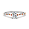 Load image into Gallery viewer, french-pave-radiant-petite-orange-sapphire-engagement-ring-in-FD9918RARGSAORANGLE3-NL-WG