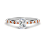 Load image into Gallery viewer, french-pave-radiant-petite-orange-sapphire-engagement-ring-in-FD9918RARGSAORANGLE3-NL-WG
