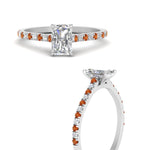 Load image into Gallery viewer, french-pave-radiant-petite-orange-sapphire-engagement-ring-in-FD9918RARGSAORANGLE3-NL-WG
