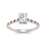 Load image into Gallery viewer, french-pave-radiant-petite-orange-sapphire-engagement-ring-in-FD9918RARGSAORANGLE3-NL-WG
