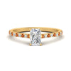 Load image into Gallery viewer, french-pave-radiant-petite-orange-sapphire-engagement-ring-in-FD9918RARGSAORANGLE3-NL-YG