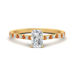 Load image into Gallery viewer, french-pave-radiant-petite-orange-sapphire-engagement-ring-in-FD9918RARGSAORANGLE3-NL-YG
