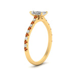 Load image into Gallery viewer, french-pave-radiant-petite-orange-sapphire-engagement-ring-in-FD9918RARGSAORANGLE3-NL-YG
